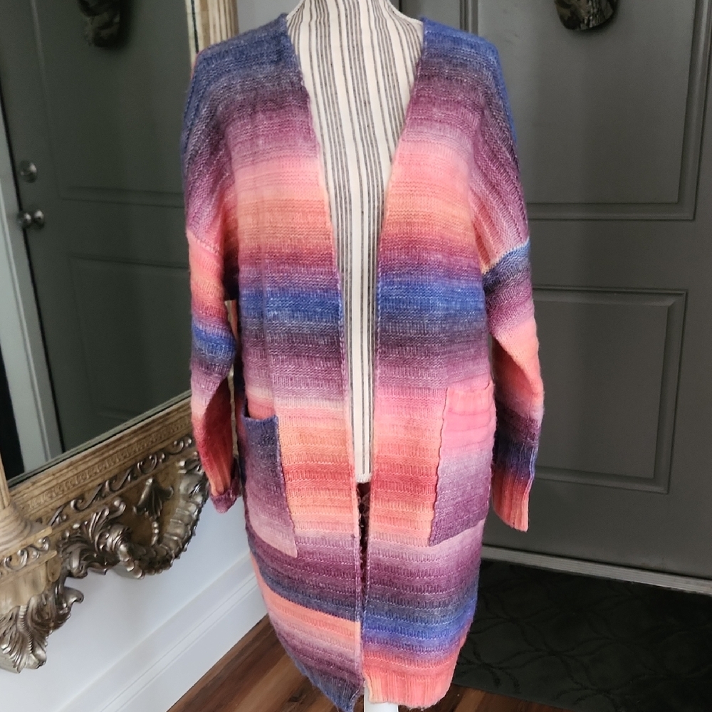 Room 34 Oversized Wool Blend Pocket Cardigan